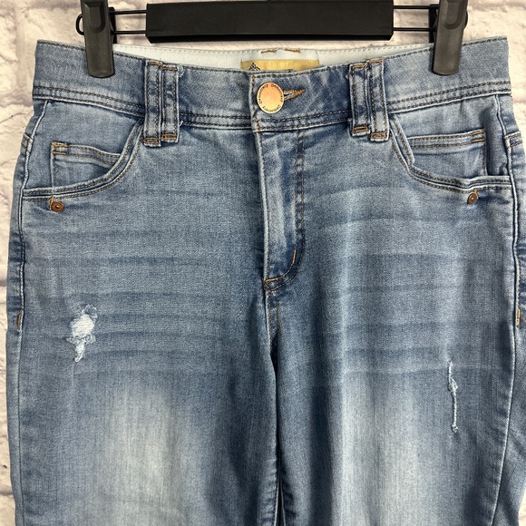 Democracy blue denim “Ab” Solution Straight-Leg Jeans – Light Wash, Size 6 - Picture 12 of 13